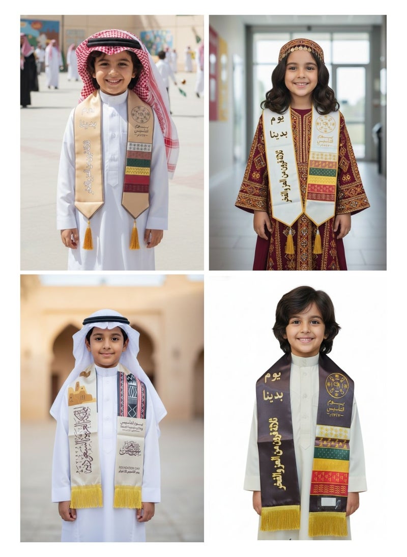 بريميم طقم وشاح مكون من ٨ قطع ليوم التأسيس ١٧٢٧ - Image 3